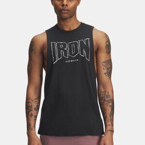 UNDER ARMOUR Project Rock Iron Paradise Men's tank 4XLT Loose fit Black NWT